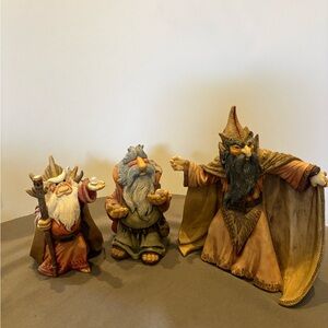 Vintage World of Krystonia by Panton Mythical Wizard Figurine Set 1988 England